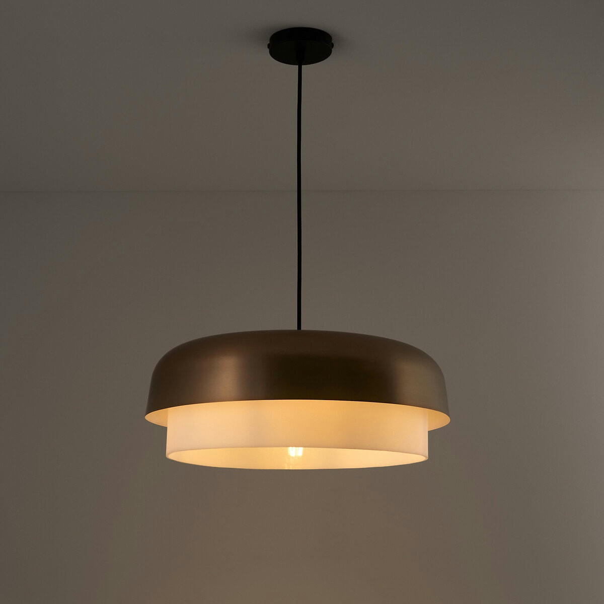 Suspension simple métal finition moka, Clepsos