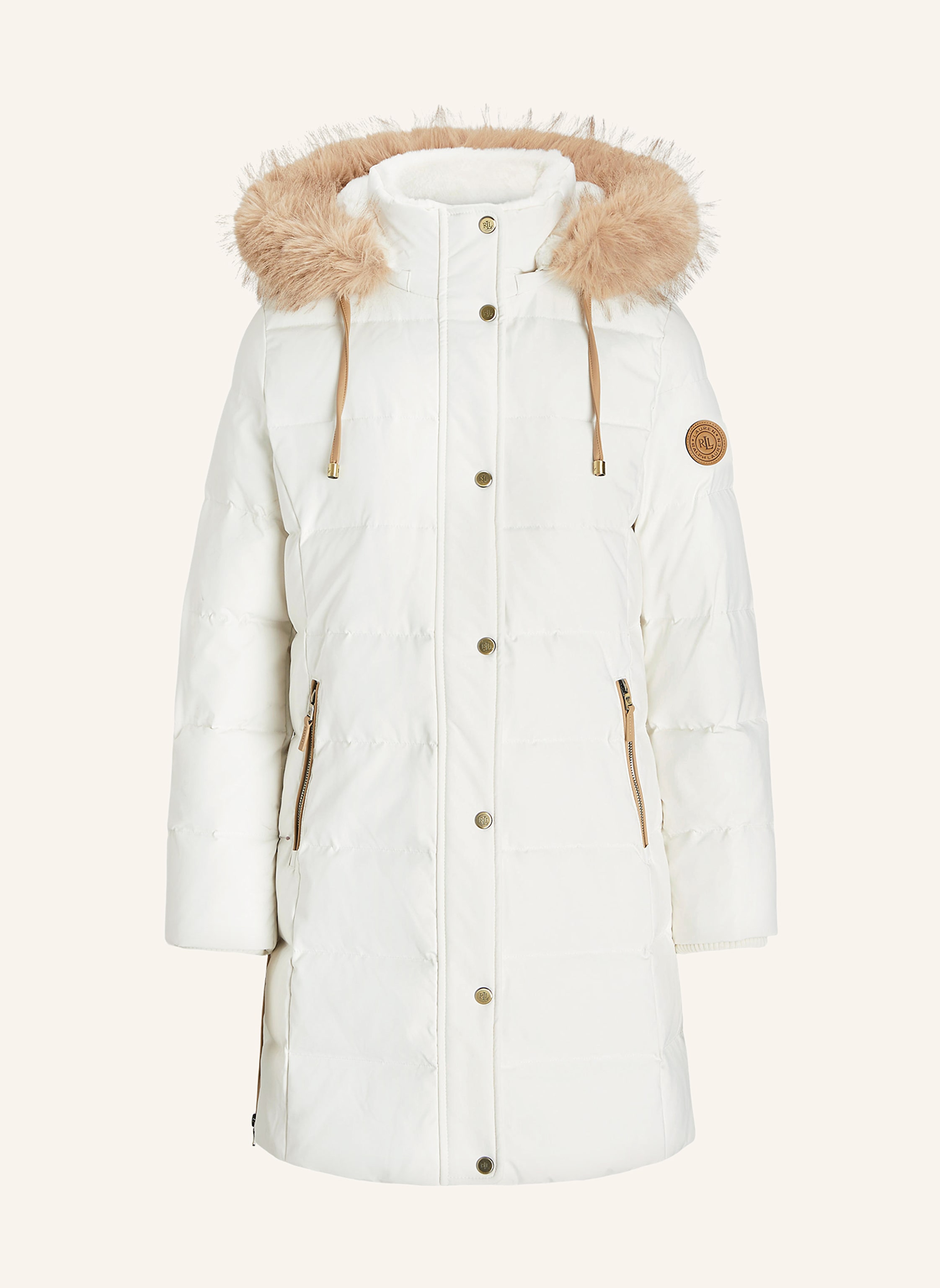 LAUREN RALPH LAUREN Daunenmantel mit abnehmbarem Kragen und Kunstfell