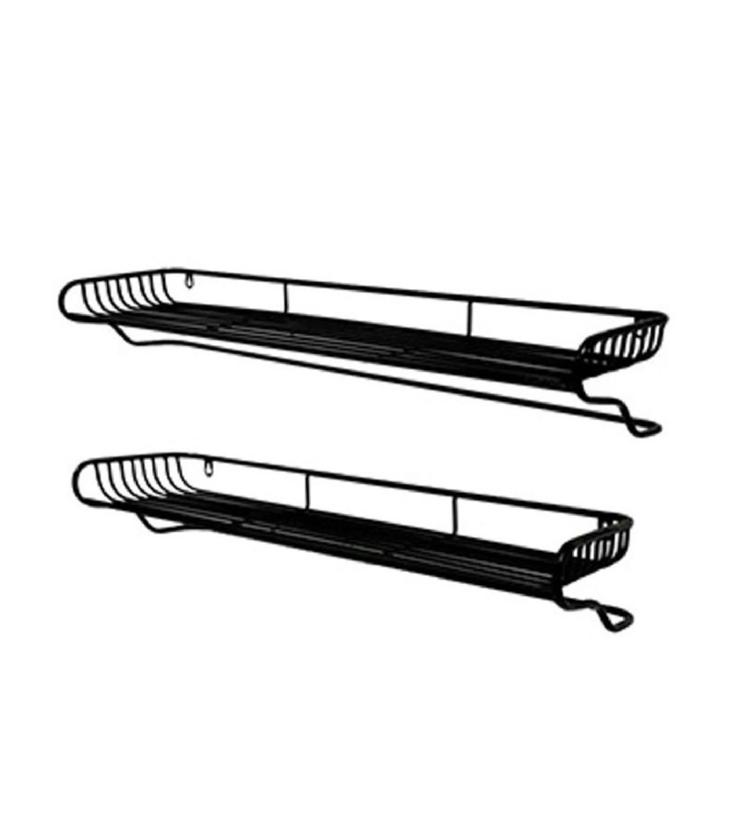 MÉTAL - Set de 2 étagères en métal noir