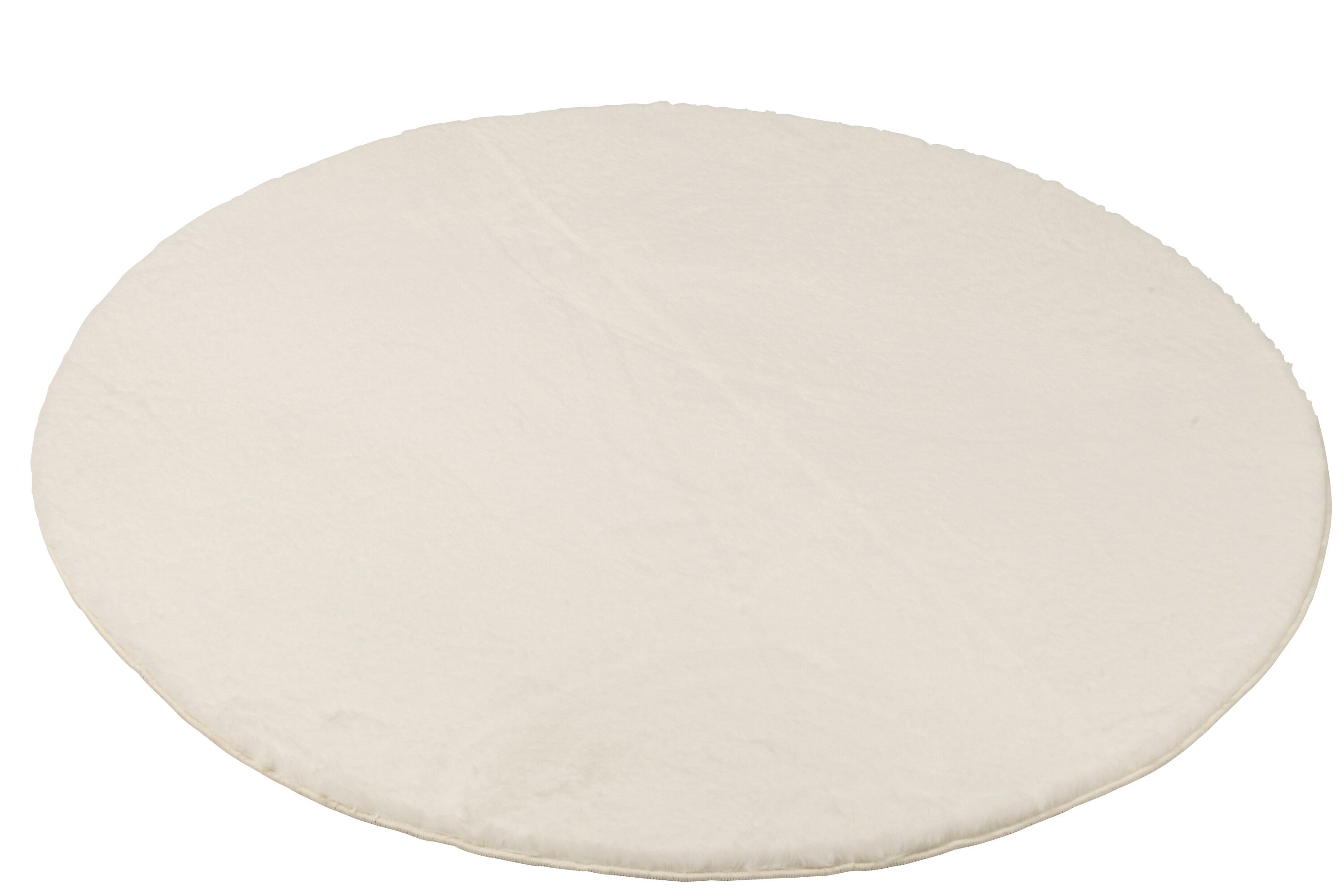 J-Line vloerkleed Cutie Rond - polyresin - wit
