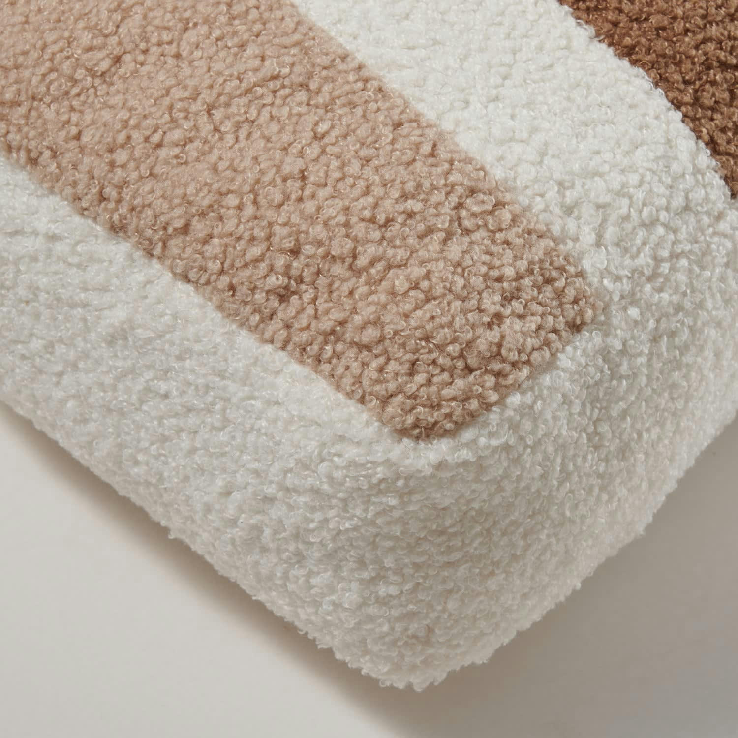 - Tapis d'éveil de bébé rond polyester bouclé blanc cassé 100 cm