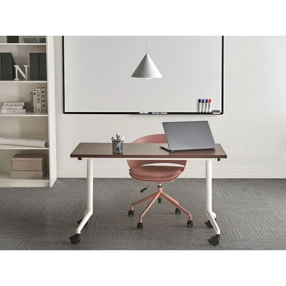 CAVI - Bureau inklapbaar - Donkerbruin/Wit - 120 x 60 cm - MFC