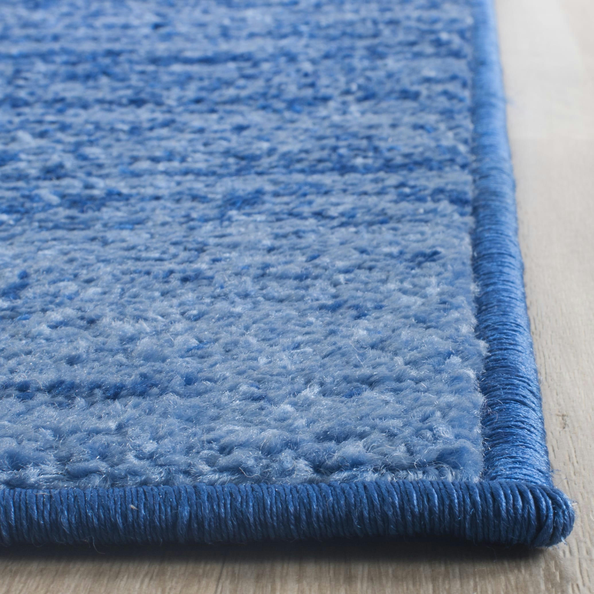 ADIRONDACK - Tapis de salon interieur en bleu ciel & bleu fonce, 76 x 244 cm