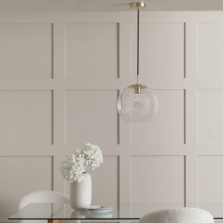 Habitat Coleman Metal Pendant Light - Brass