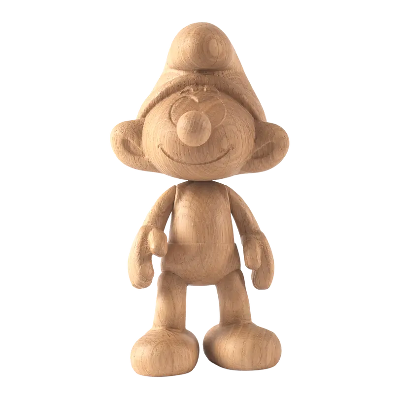 Holzfigur Smurf