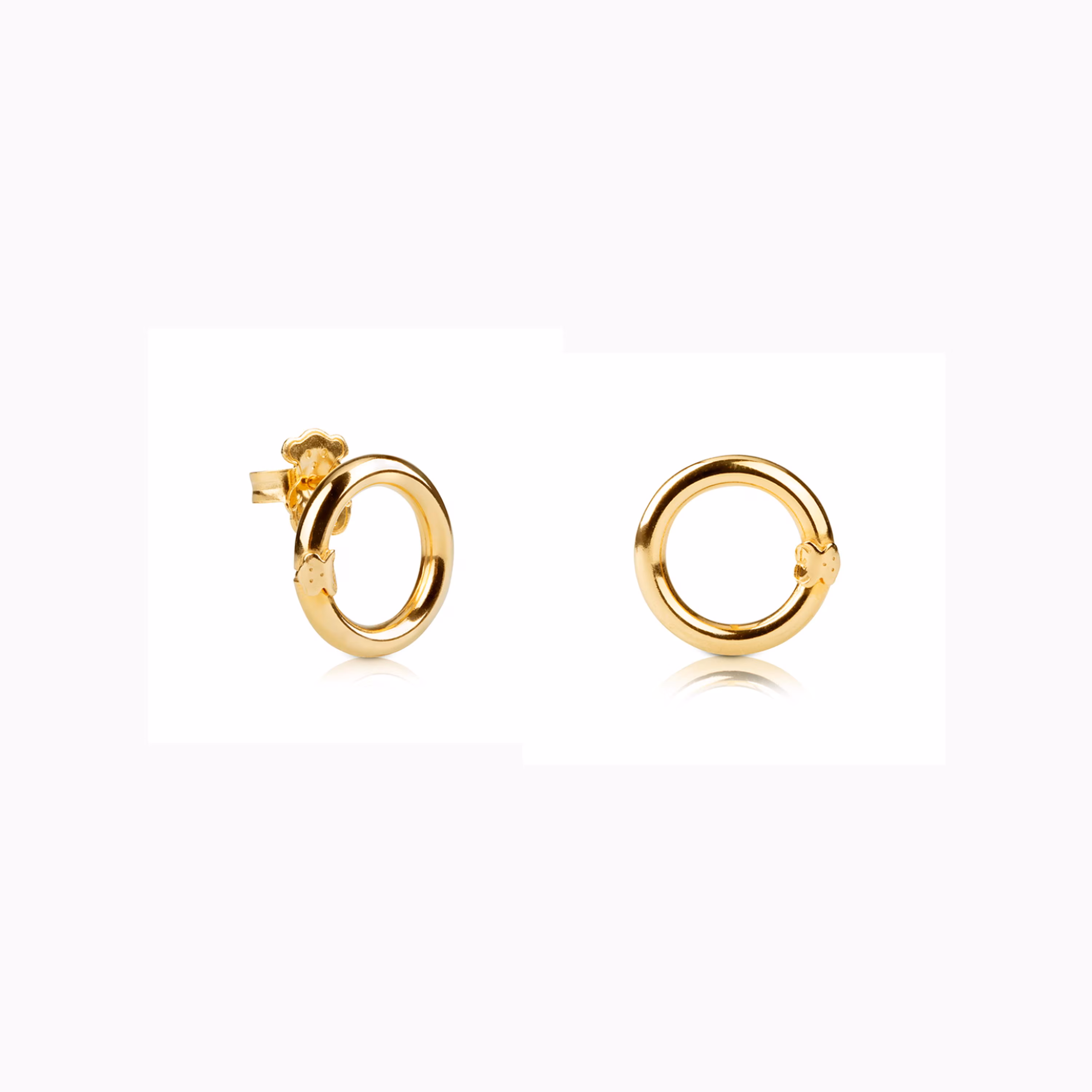 Pendientes con baño de oro 18 kt sobre plata 1,6 cm Hold