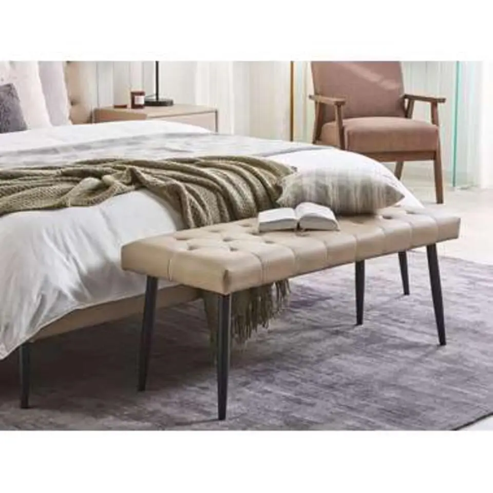 ESSONNE - Hocker - Beige - Kunstleer