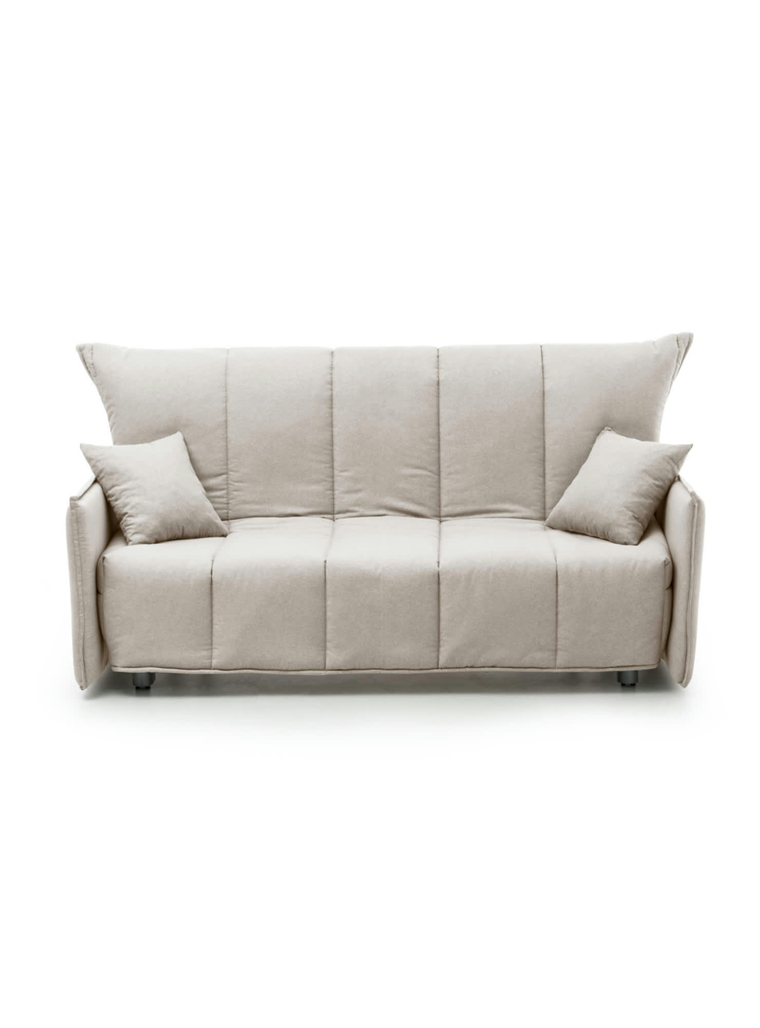 ALLEGRA - Canapé-lit 3 places en tissu beige