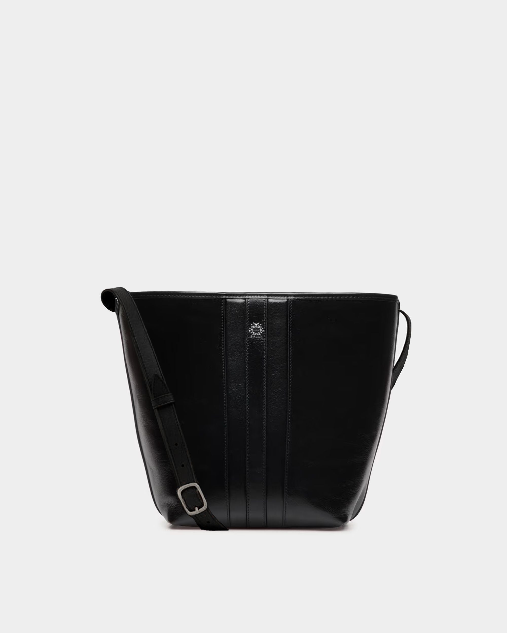 Signature Beuteltasche Aus Schwarzem Leder
