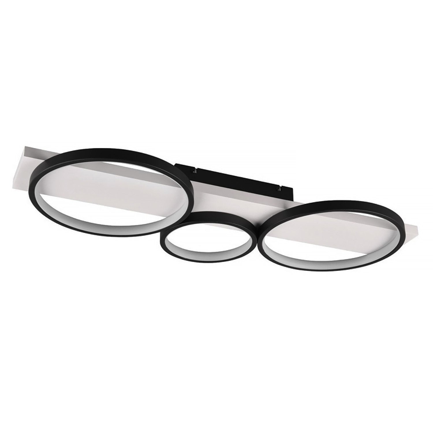 Trio Leuchten plafondlamp Medera - 3 lichts - 80 x 8  cm - zwart wit