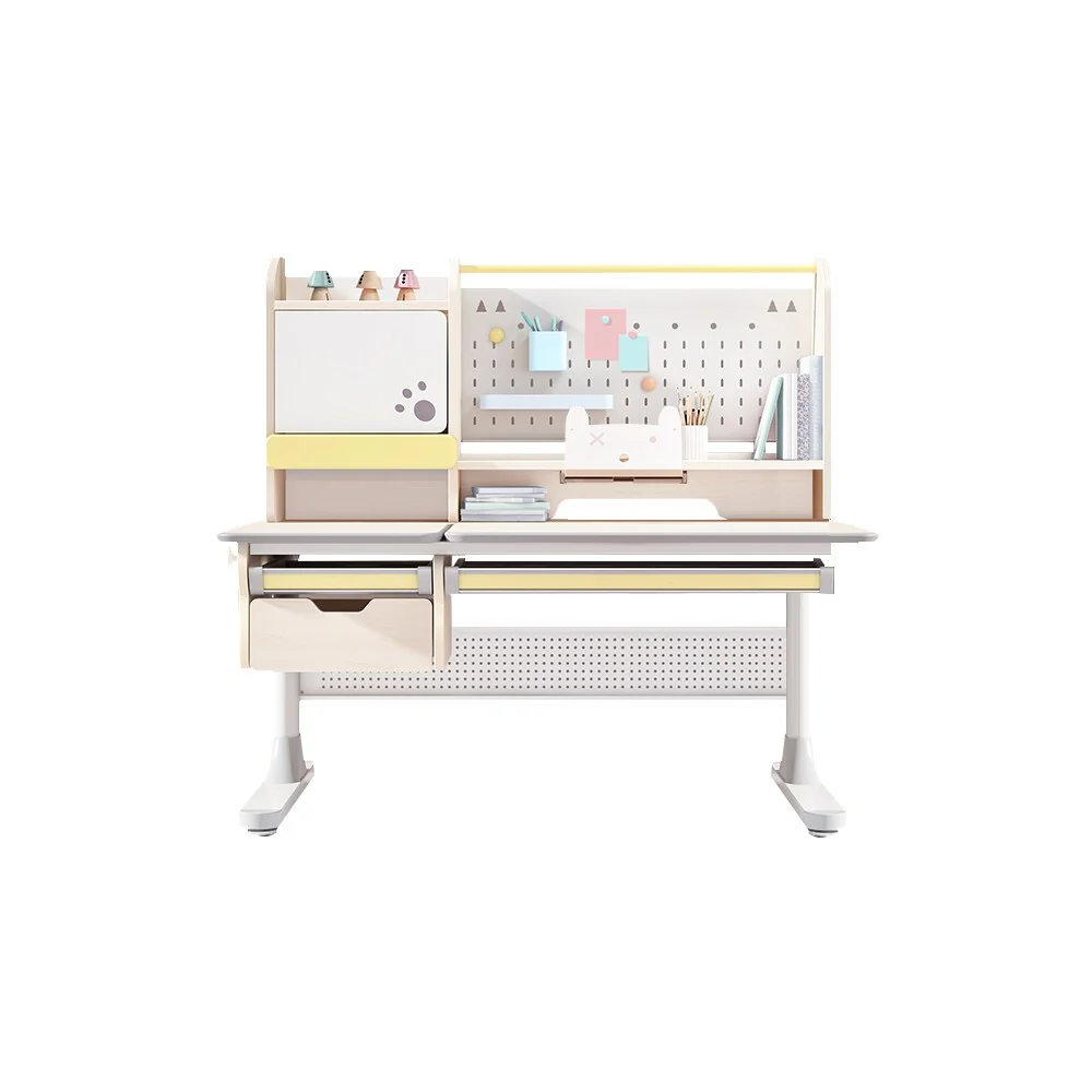 Ergonomic Real Wood Adjustable Kids Study Desk Drafting Table And Computer Station