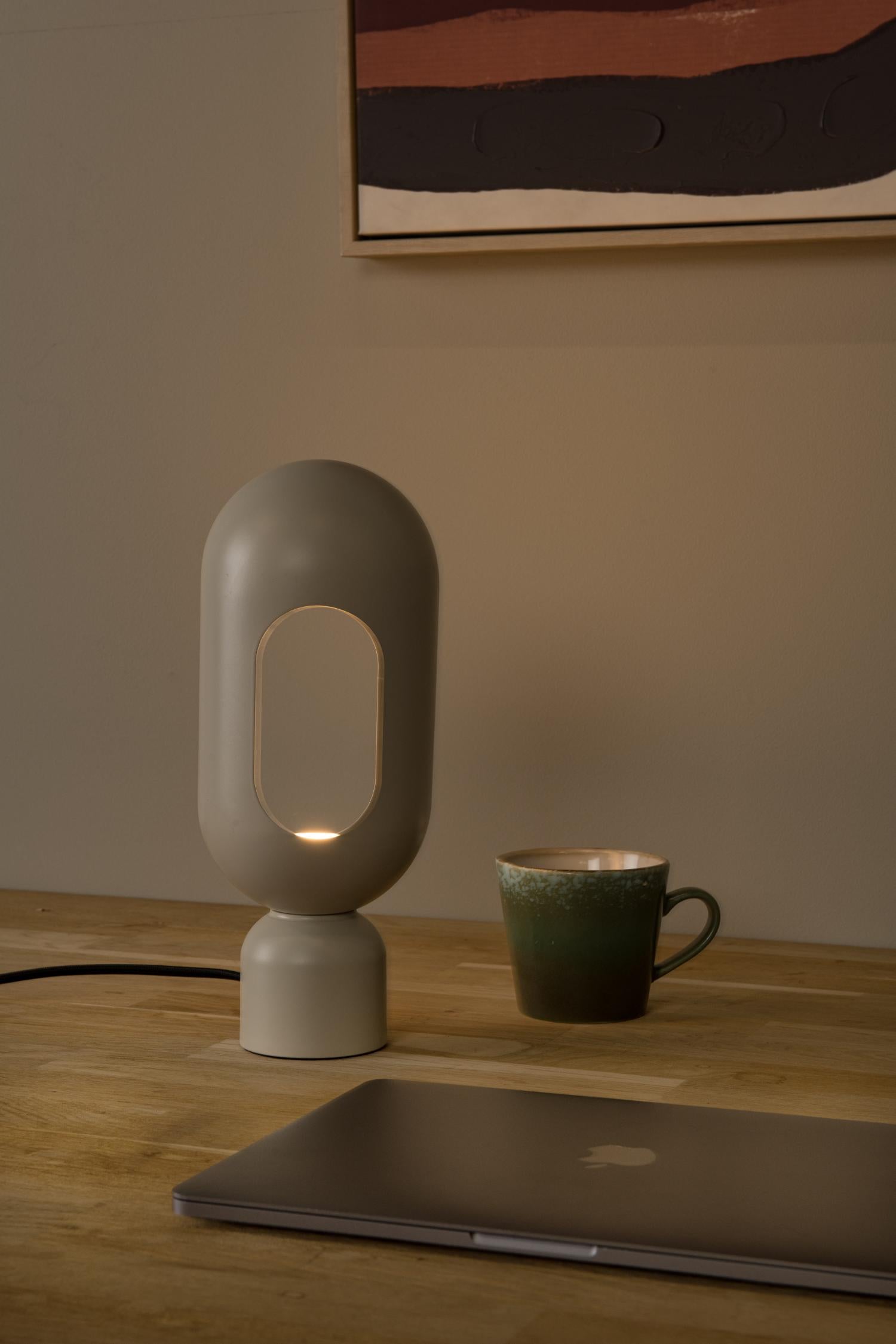 Lucide tafellamp BARRIS - 1xE27 - Taupe