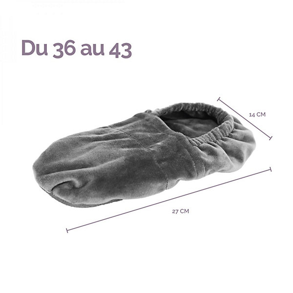 Chaussons chauffants universels taille 36 au 43 - Noir - Vivezen