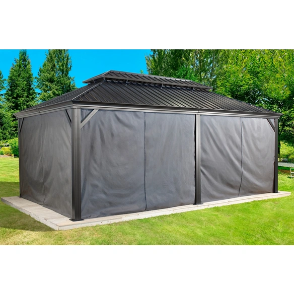 Seitenteile »Messina«, Breite: 598 cm, Polyester, dunkelgrau