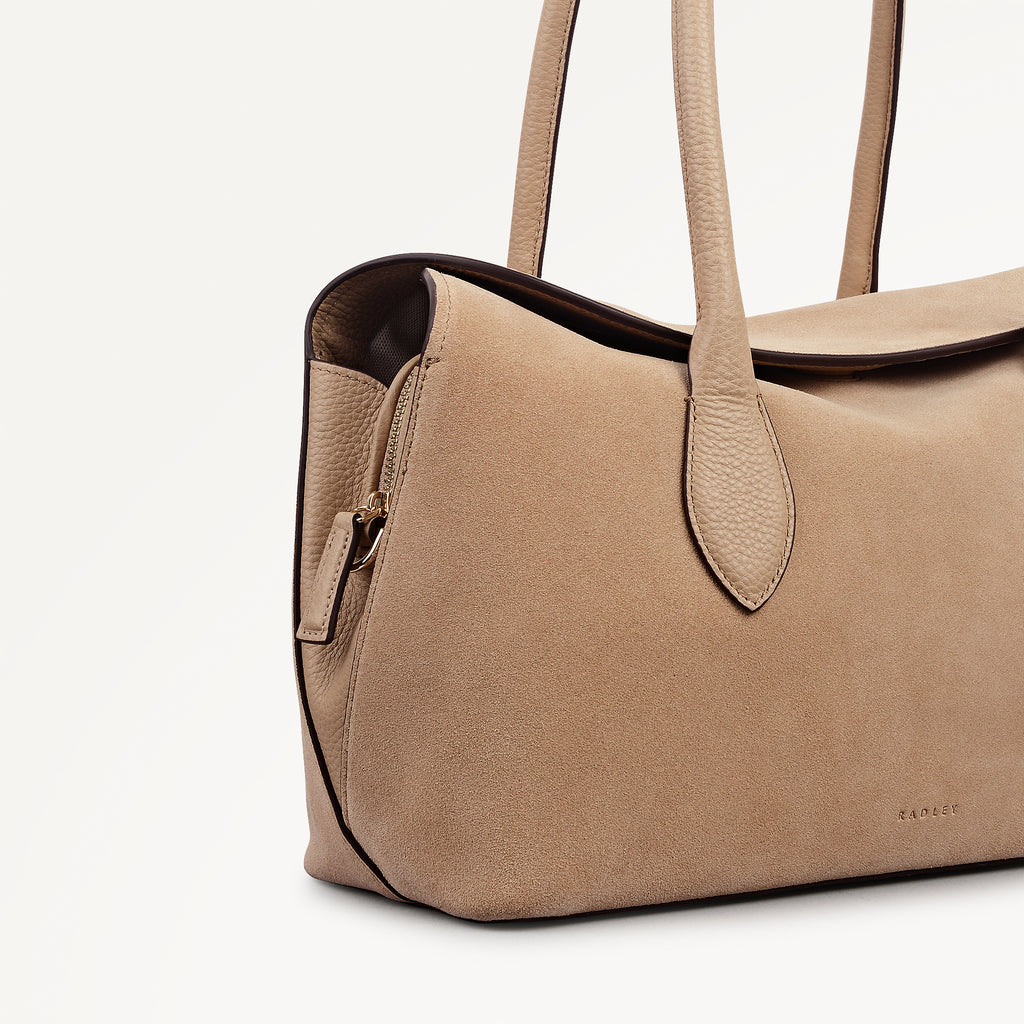 Liverpool Gardens - Suede - Medium Ziptop Grab