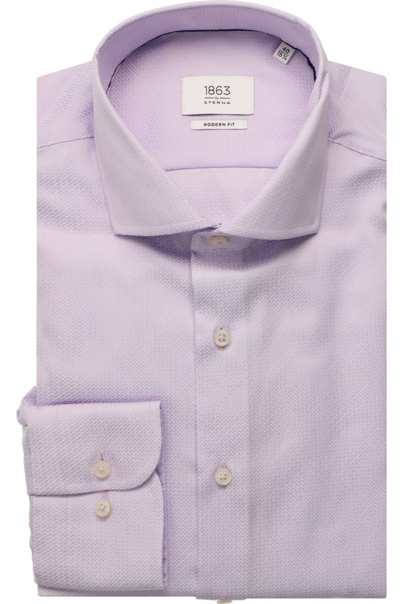 ETERNA 1863 Modern Fit Hemd flieder, Strukturiert