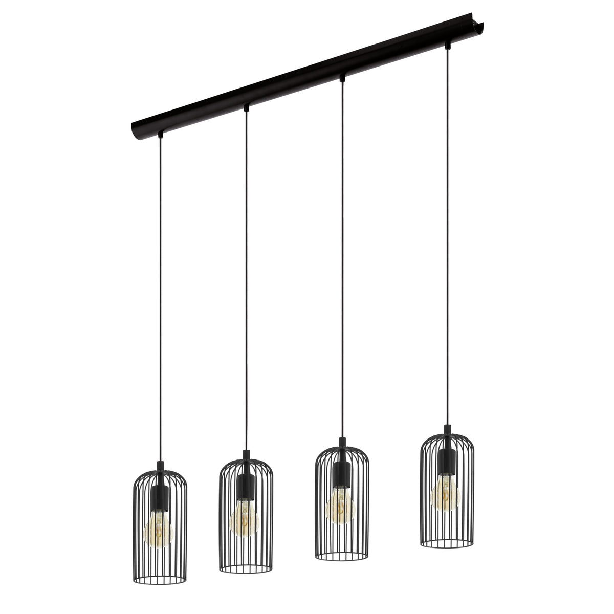 EGLO hanglamp Roccamena 1 - e27 - 97,5 cm - zwart