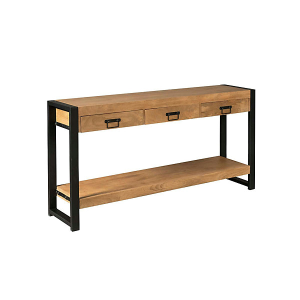 Console longue bois métal 150 cm MILORA