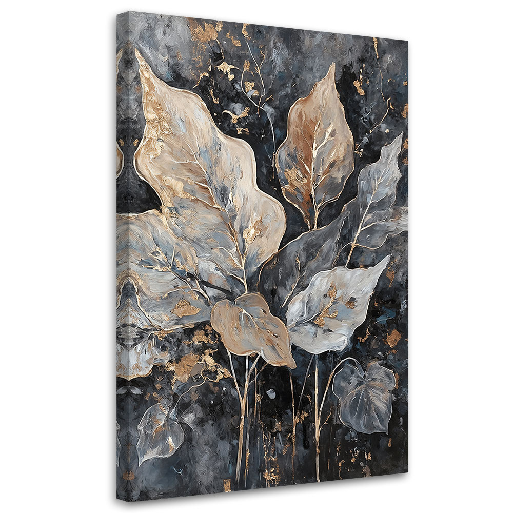 Feeby Obraz na płótnie, Liście W Stylu Glamour 40x60
