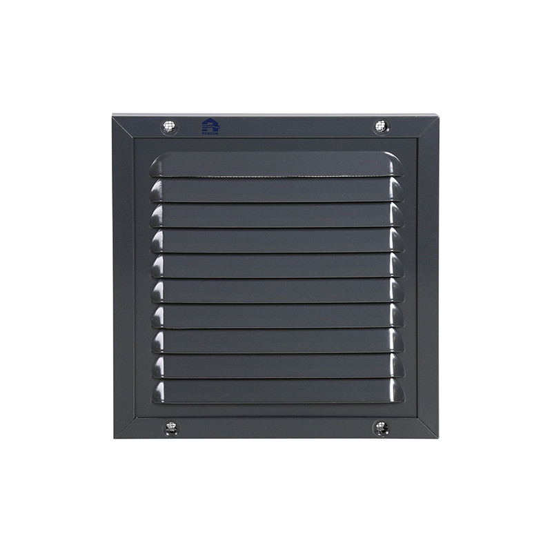 Grille estampée avec moustiquaire noire 200 x 200 mm RENSON