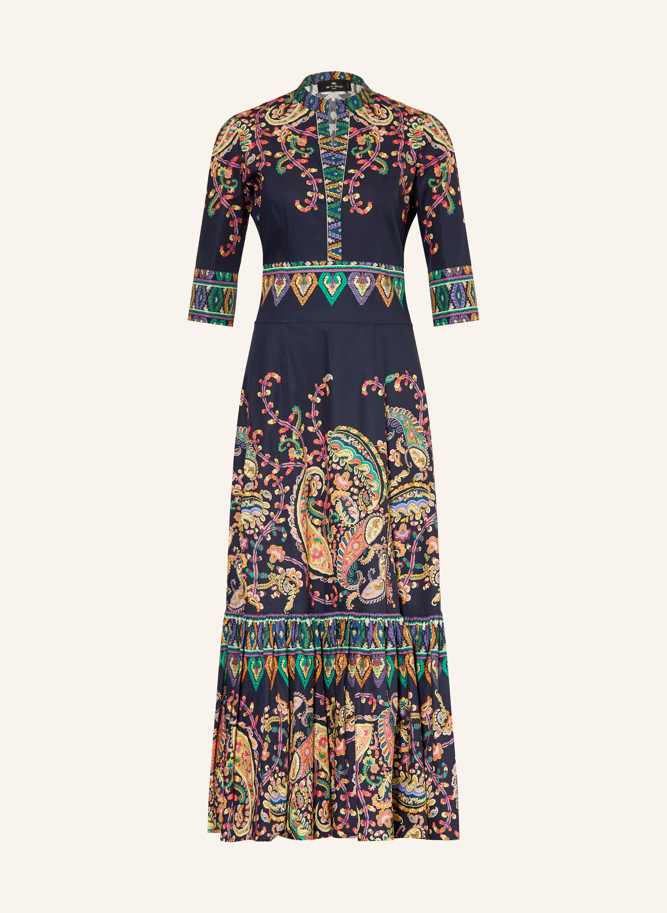 ETRO Kleid mit 3/4-Arm und Rüschen