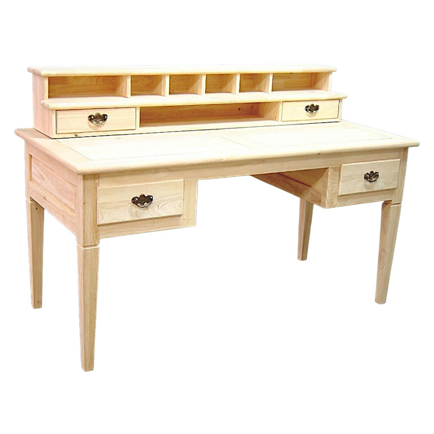 Bureau Hévéa 4 tiroirs, 7 niches 150x70x75cm TRADITION