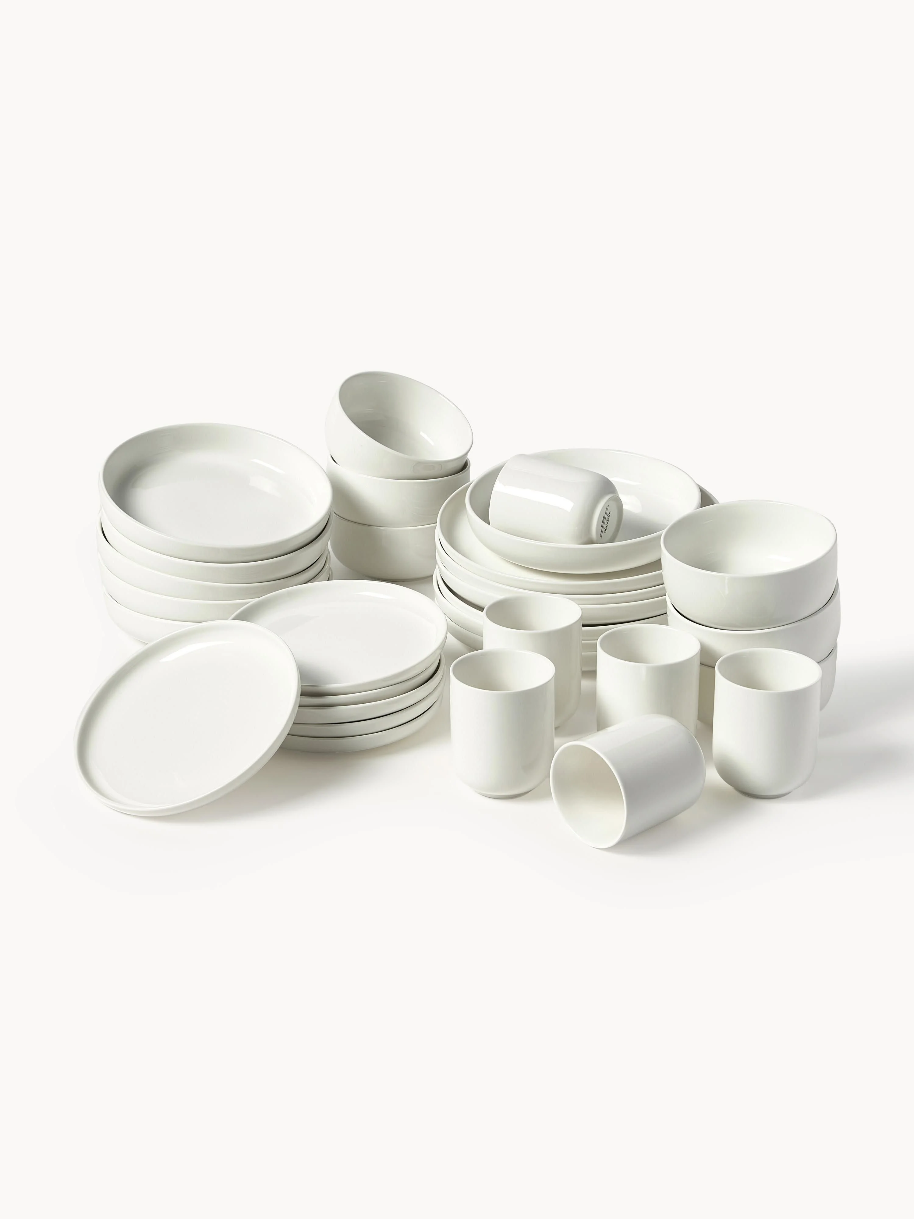 Porzellan-Geschirr-Set Nessa, 6 Personen, 30er-Set