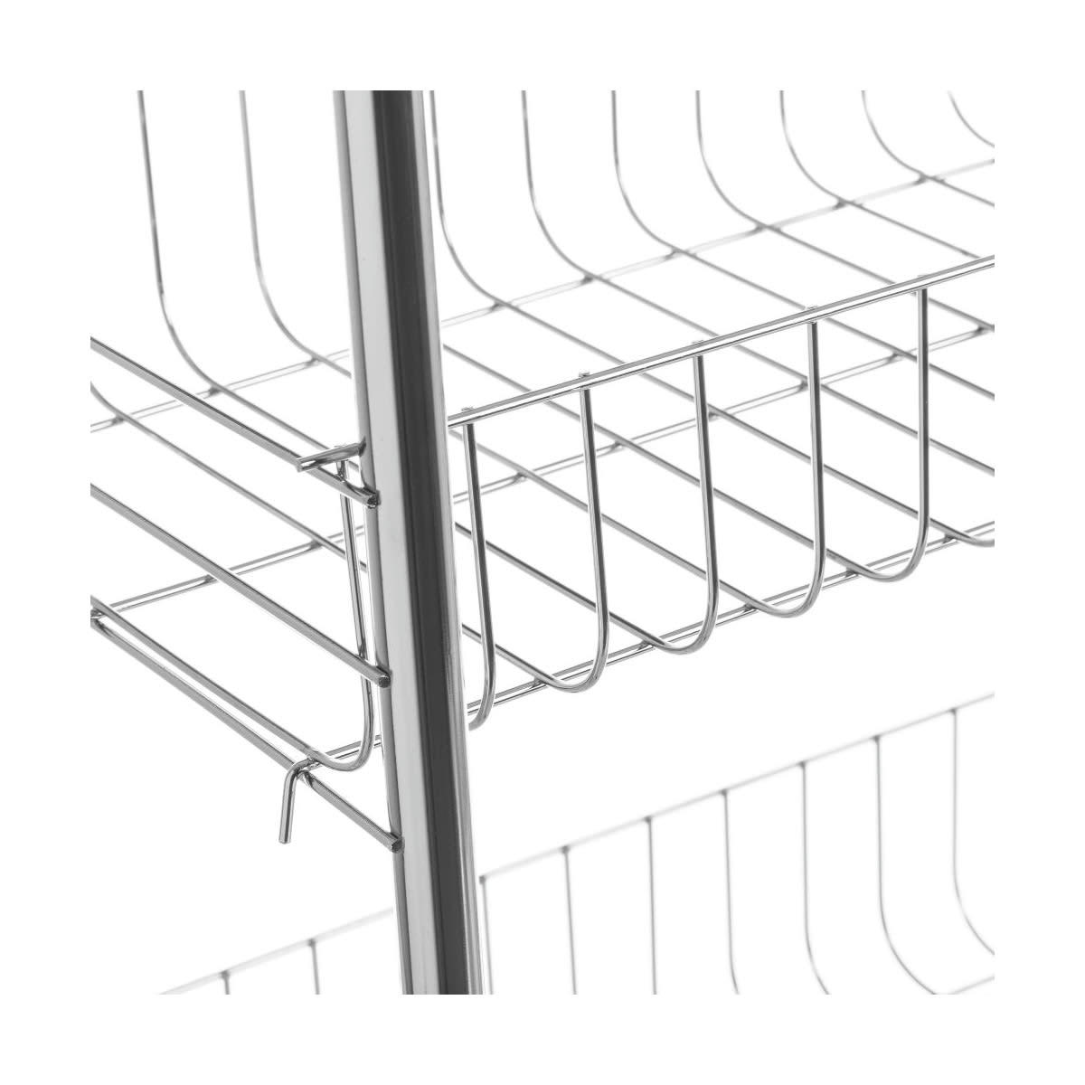 GRILLE - Chariot à légumes en métal grillagé 3 étages H67cm