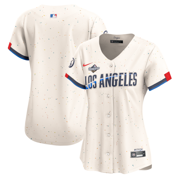 Los Angeles Dodgers Nike Women's 2025 World Series City Connect Limited Jersey - Cream