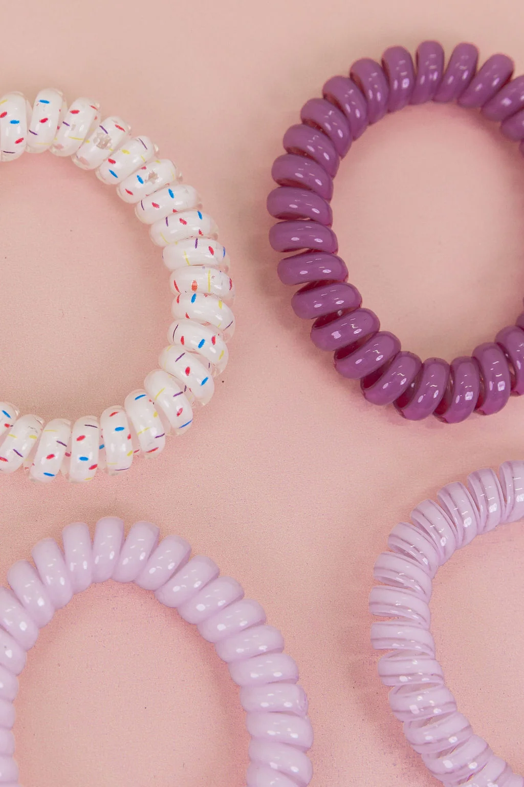 Purple Coil Hair Ties – 4 Pack