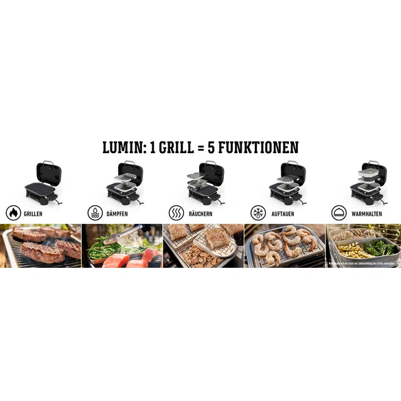 Elektrogrill »Lumin«, BxT: 66 x 48,5 cm, Gusseisen (emailliert)