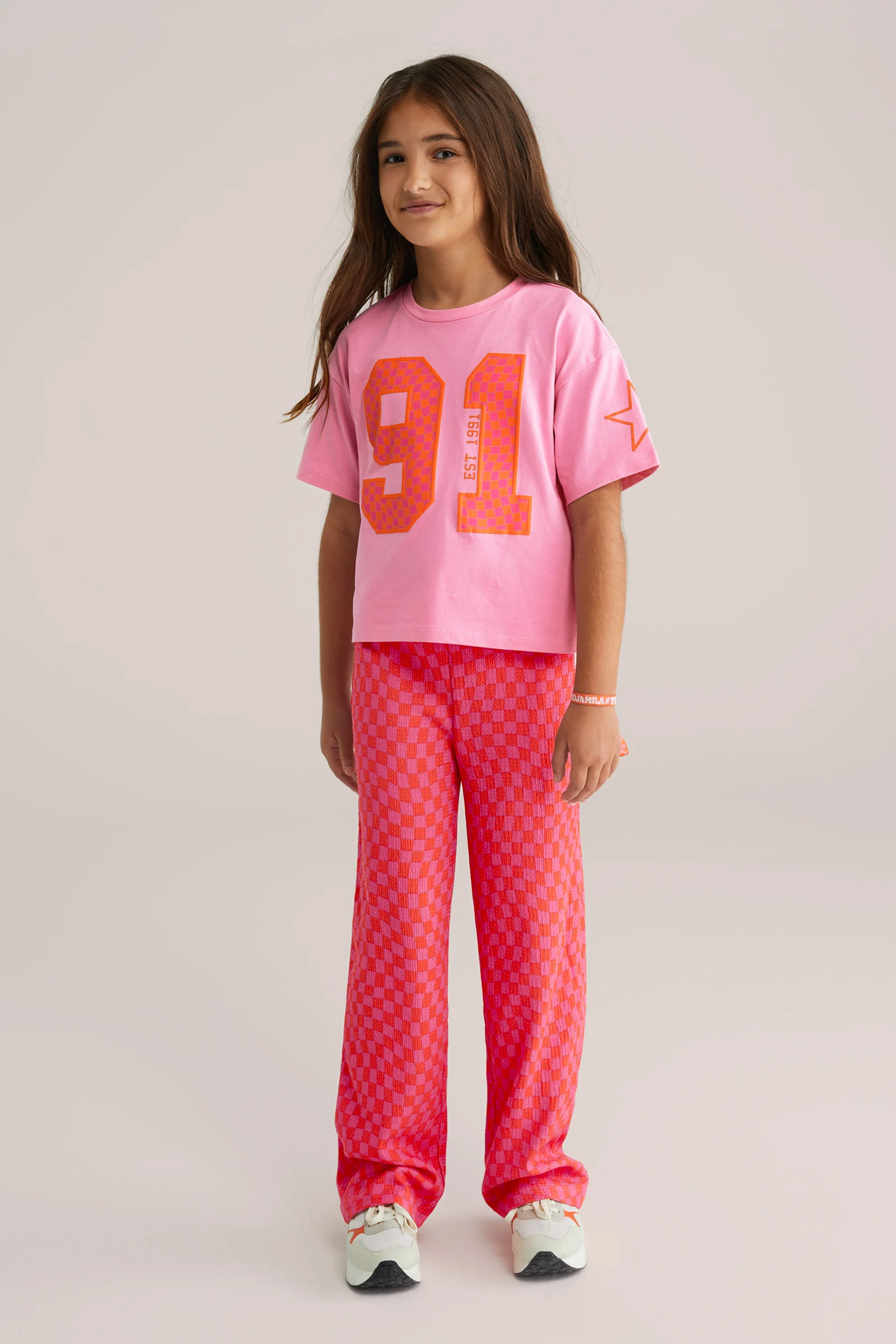 MeisjeDjamila X Tina straight leg broek