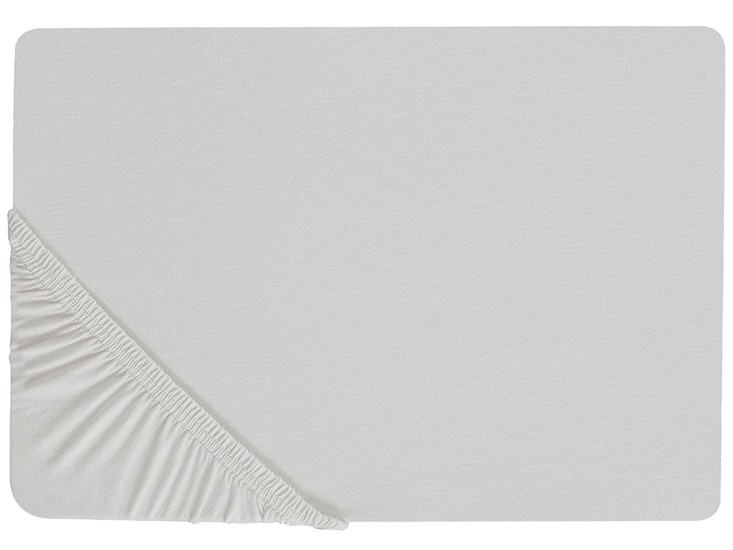 Bawełniane prześcieradło 180x200 cm jasnoszare