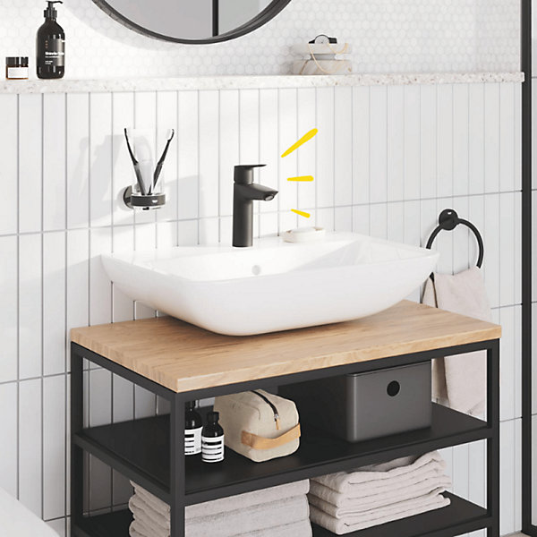 Lot de 2mitigeurs lavabo GROHE Start ouverture eau froide noir M