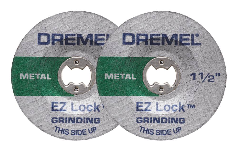 Dremel EZ541GR EZ Lock Aluminum Oxide Grinding Wheel/Disc For Rotary Tool, 1-1/2-in, 2-pc