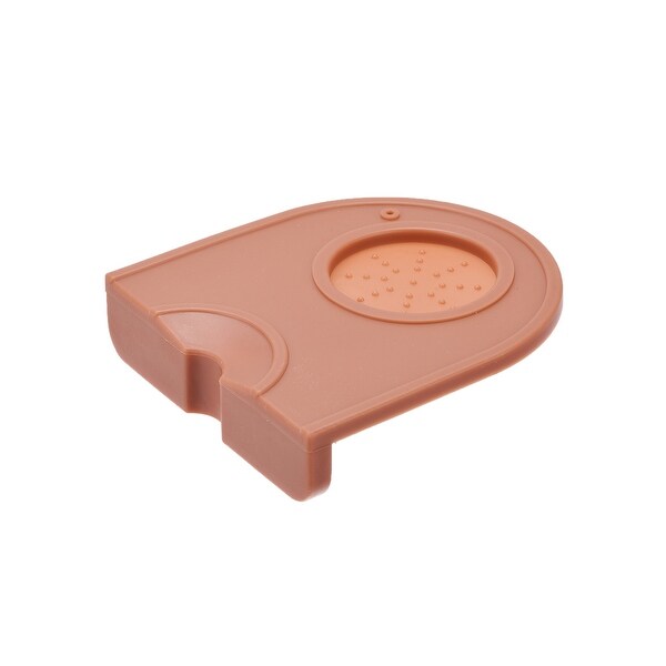 Silicone Gel Coffee Tamper Mat 140 x 125mm for Home Kitchen Brown