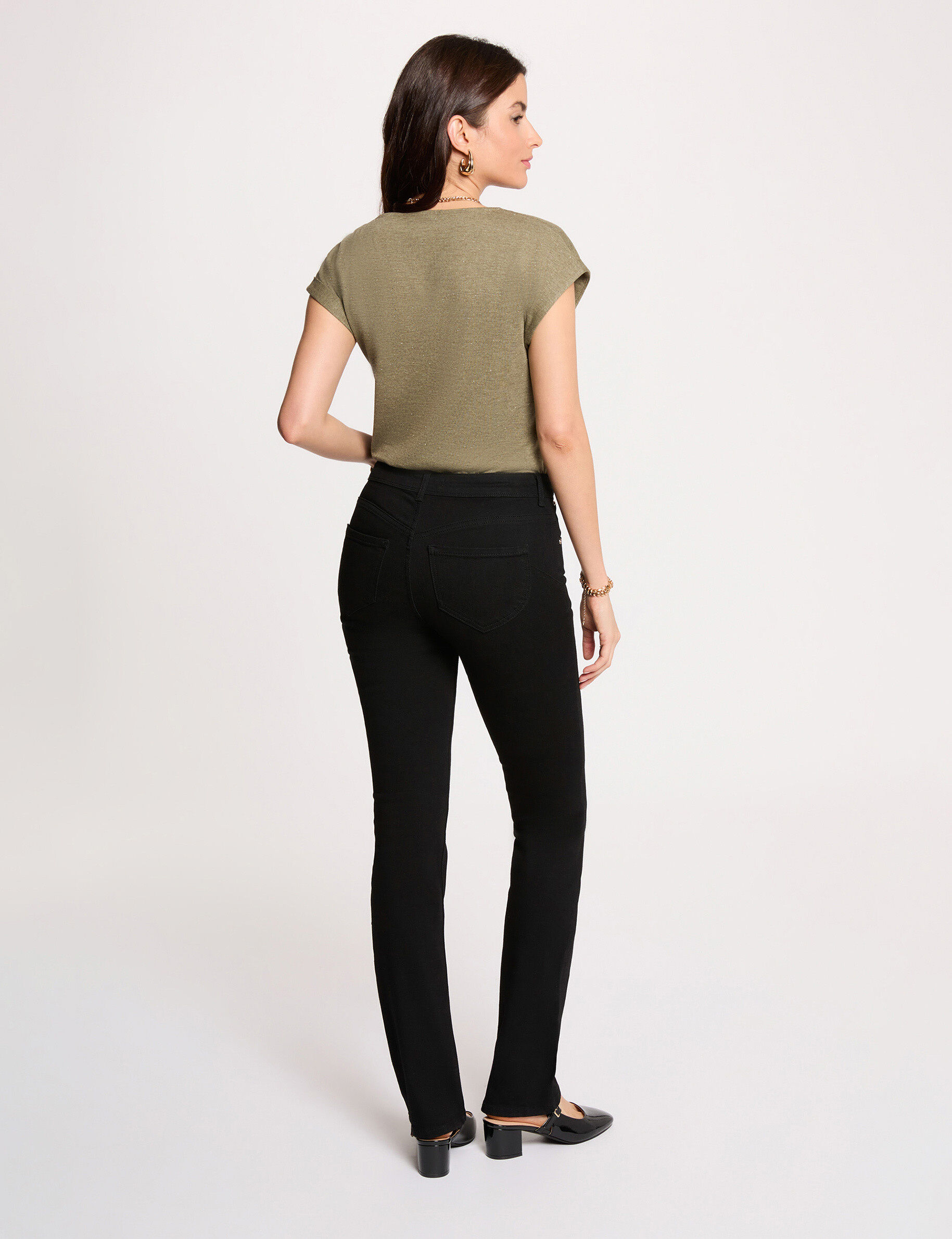 Short-Sleeved T-Shirt Khaki Green Women