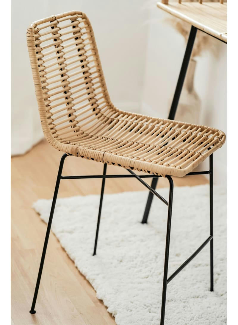 JAVA - Chaise junior rotin et métal