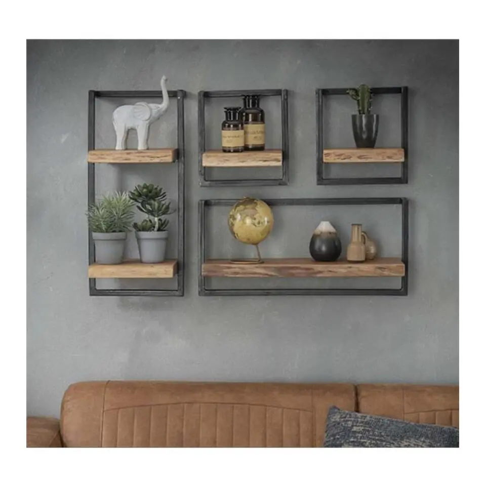 Kalfort Wandrek industrieel Stockton 4 - 25x65x65 cm