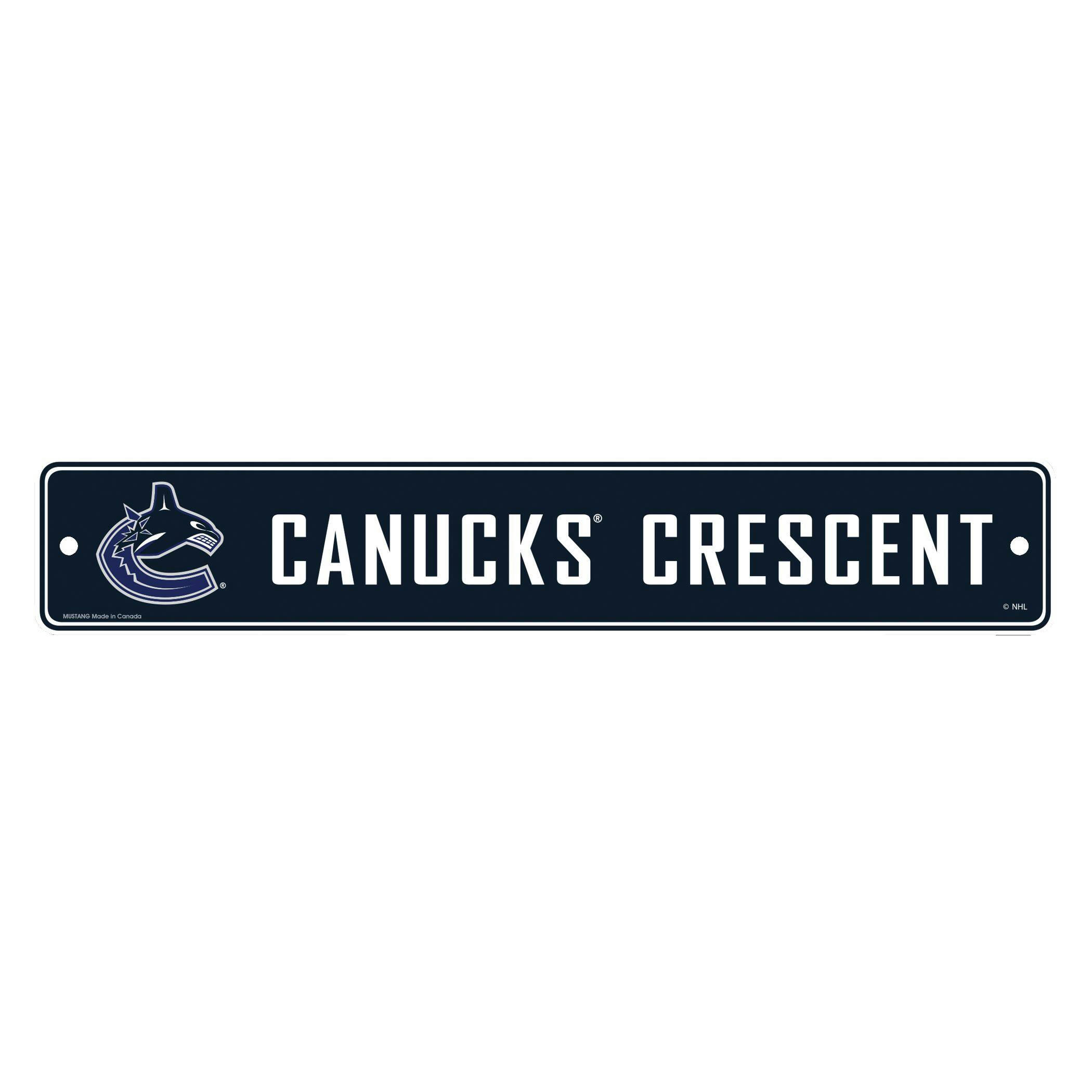 NHL Vancouver Canucks Street Sign, 4-in x 15-in