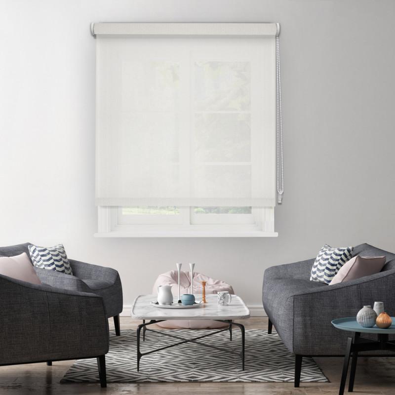 Store enrouleur tamisant blanc 70 x 190 cm MADECO