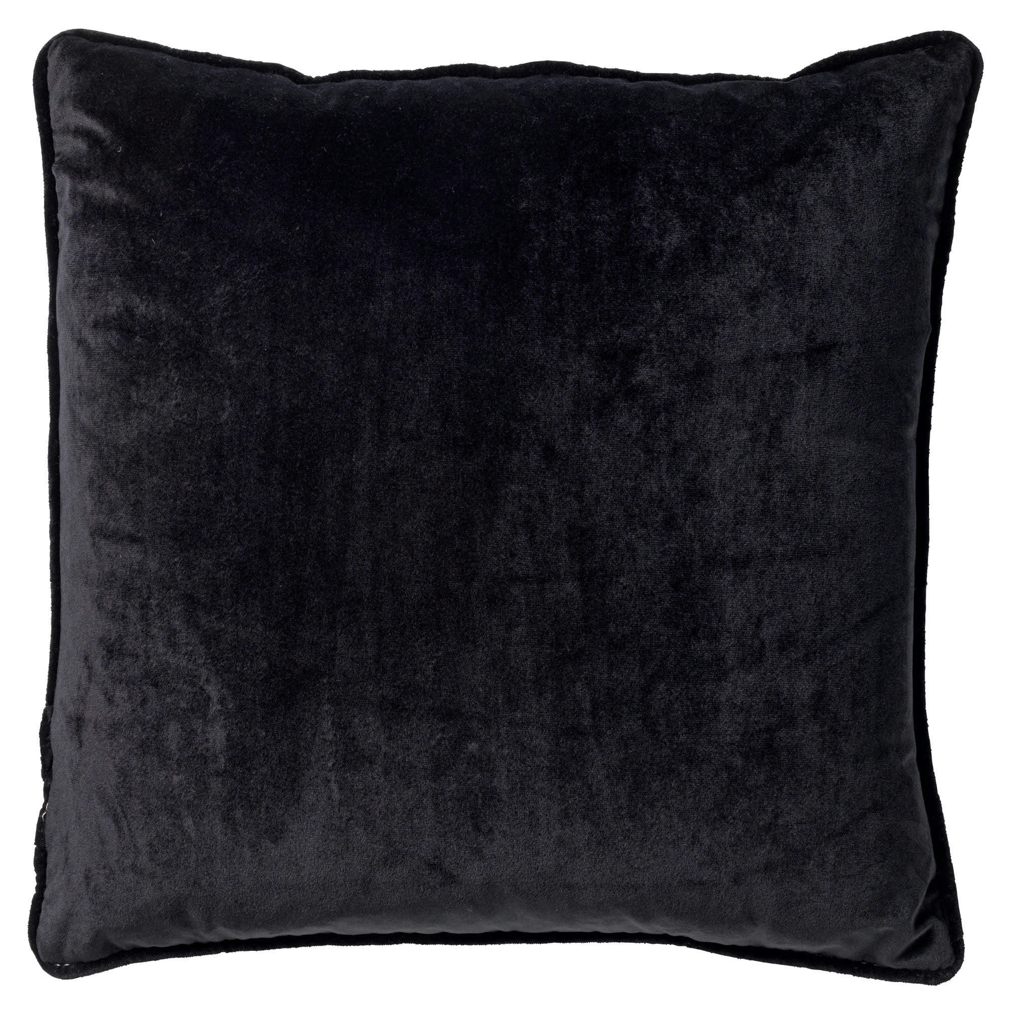 - Coussin - noir en velours 60x60 cm uni