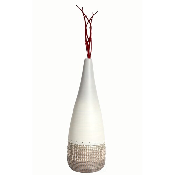 Spun and Coiled Seagrass Vase