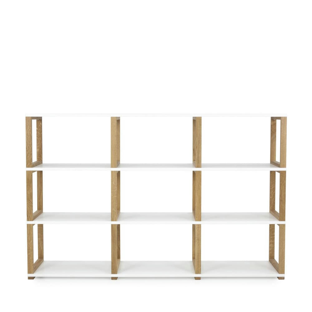 ART - Étagère en bois 9 niches blanc