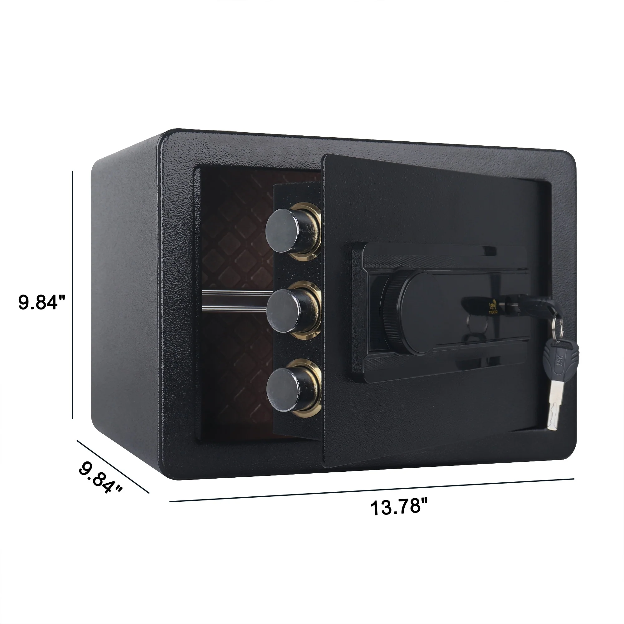 1 Cub Safe Box with 3 Opening Methods Safe for Money Valuables