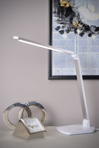Lampka biurkowa VARIO biała LED 8W Odcienie bieli wys:60cm Lucide