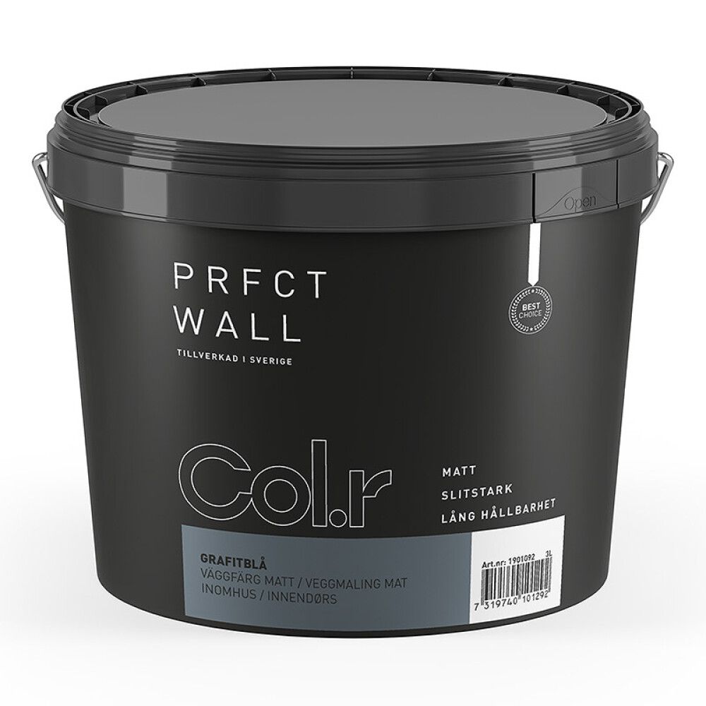 VEGGMALING COL.R PRFCT WALL GRAFITTBLÅ 3L