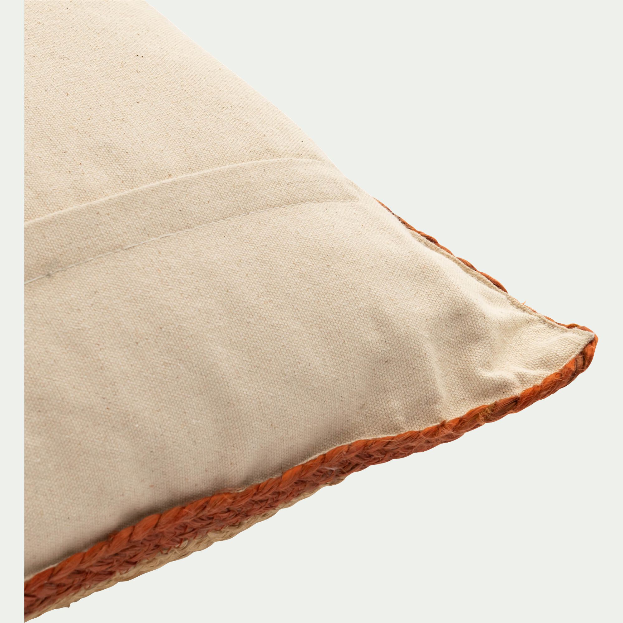 LOZE - coussin en jute avec finition liseré 40x60cm - naturel