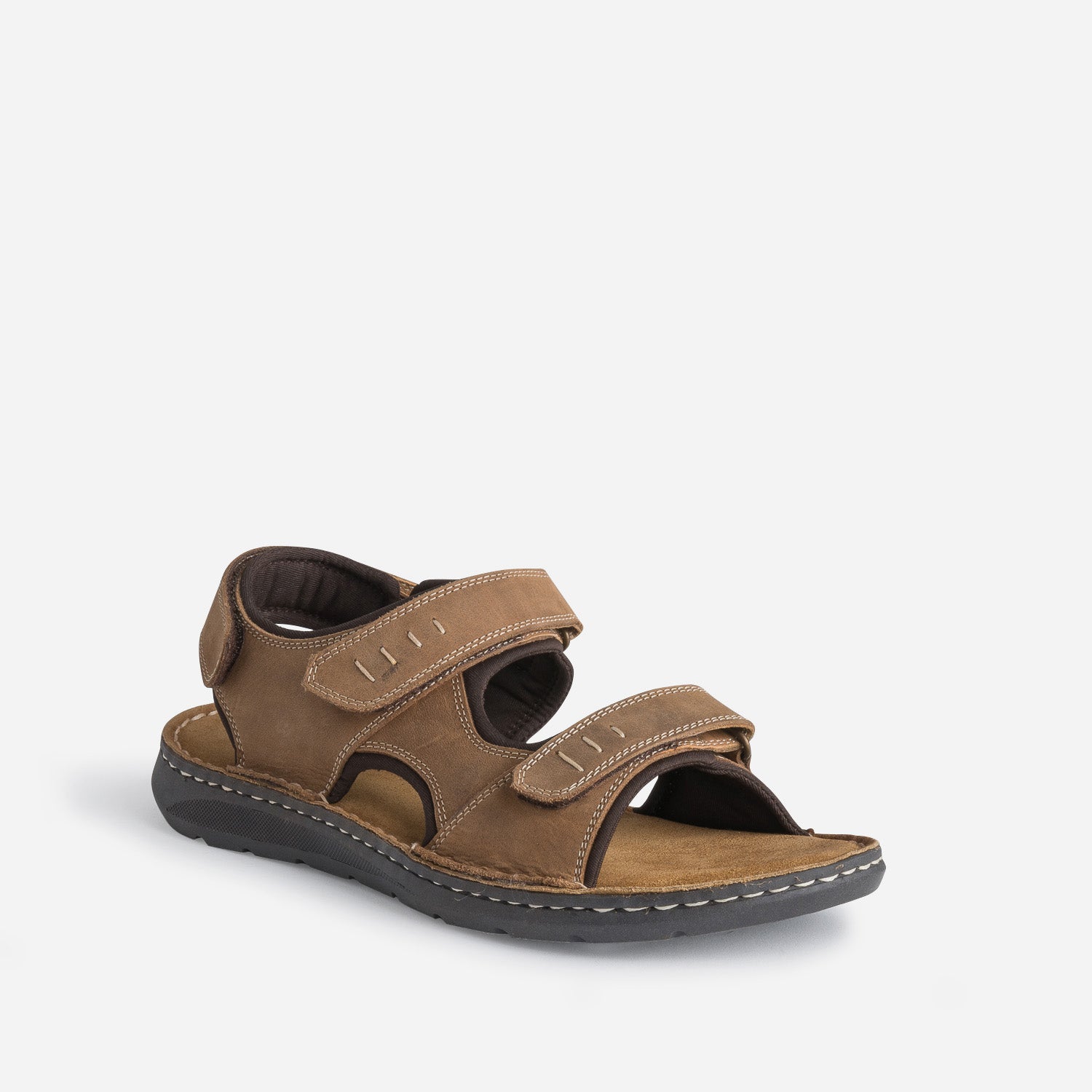 Sandale marron en cuir éco-conçu