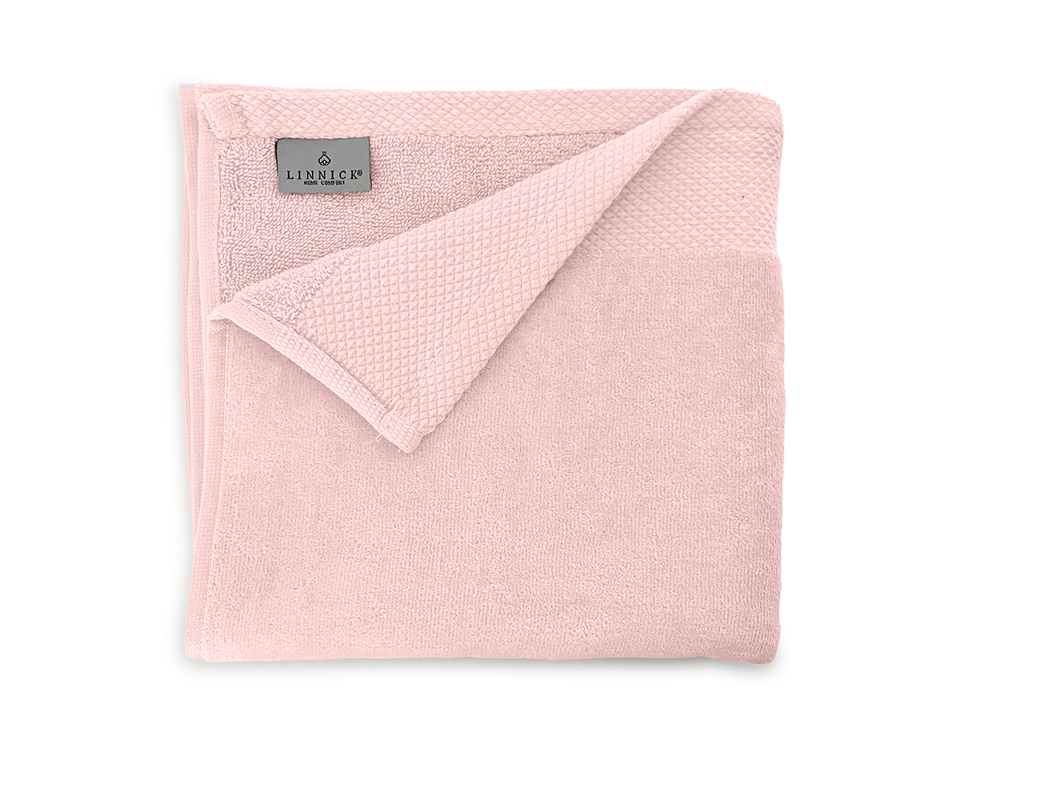 LINNICKVelours Badlaken Katoen 70x140cm - light pink - 2X
